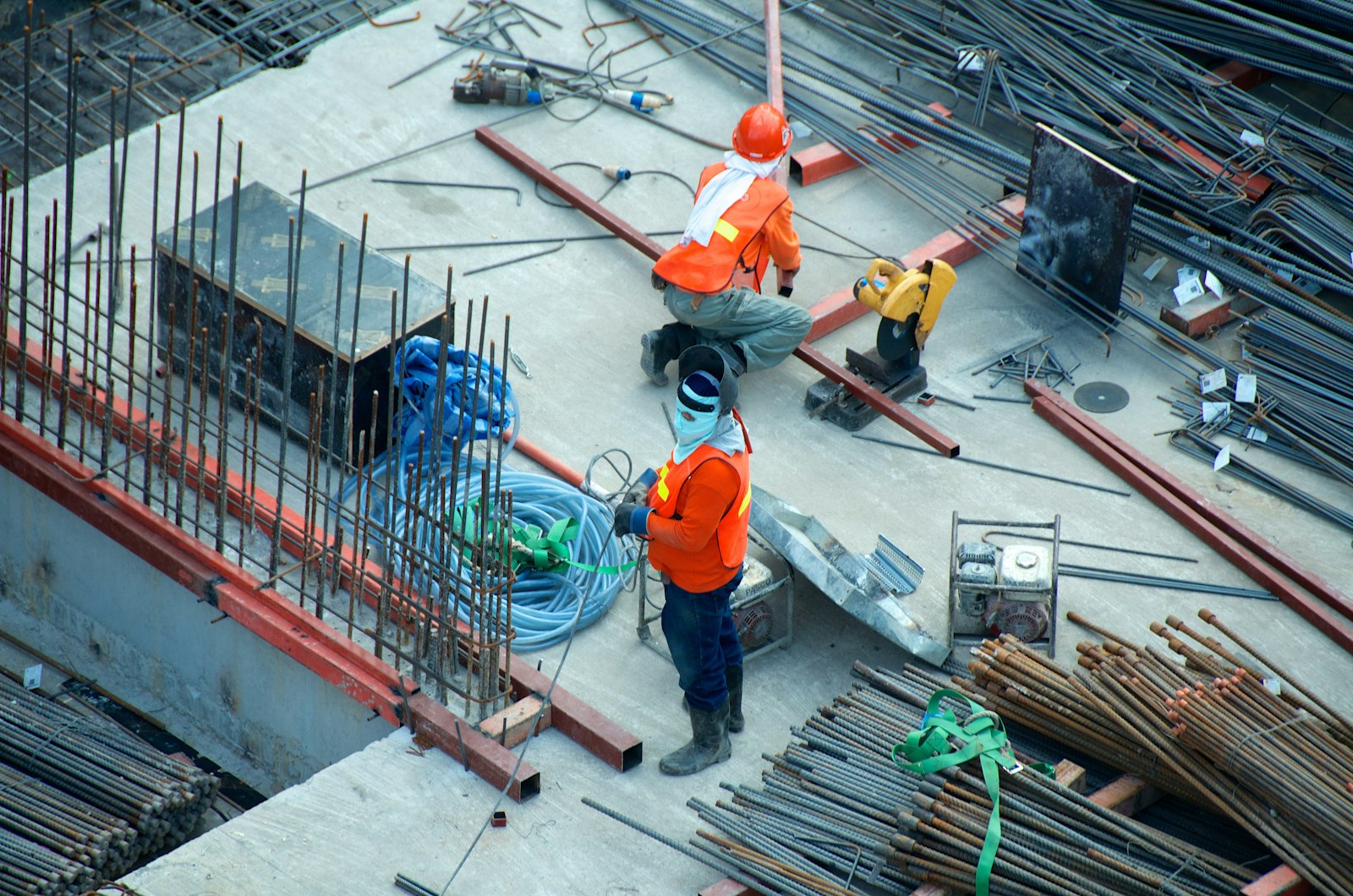 Excavator working on a construction site